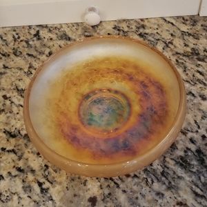 Stunning DUGAN CARNIVAL GLASS PLATE BOWL